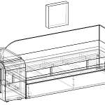 Софа АВА 5 BMS(Выкатной 2 секции (Левый))