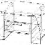 Схема сборки Стол журнальный Нарцис BMS
