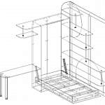 Схема сборки Шкаф-кровать трансформер Оранжерея BMS