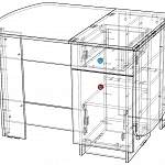 Чертеж Стол-тумба с ящиком Берг МДФ BMS
