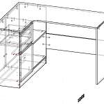 Схема сборки Письменный угловой стол Адис 21 BMS