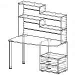 Схема сборки Компьютерный стол Балтимор 24 BMS