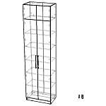 Шкаф распашной Остин Лайт 2 BMS (700х2550х400) (Бельевой отсек (3 полки) (2))