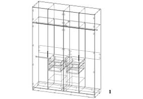 ЭСКИЗ00000128643 Шкаф распашной  Фьорд 1  (1800х2400х500)