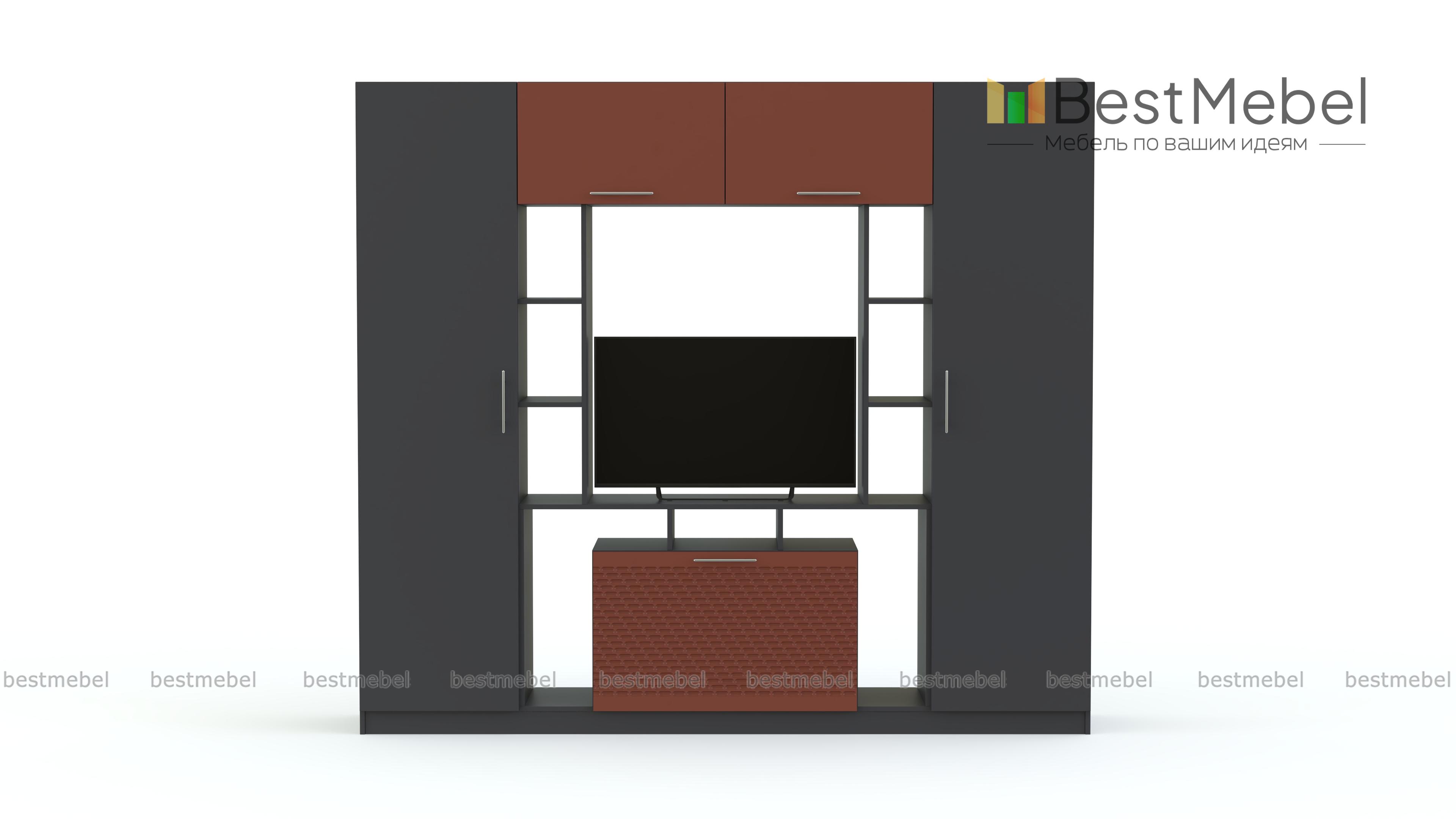 Стенка в гостиную Блеск 13.1-3D BMS - Фото