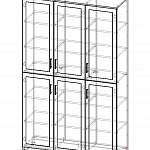 Чертеж Шкаф книжный 3 №2 BMS