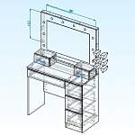 Схема сборки Туалетный столик Дарина 4 BMS