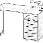 Схема сборки Маникюрный стол Джунс BMS