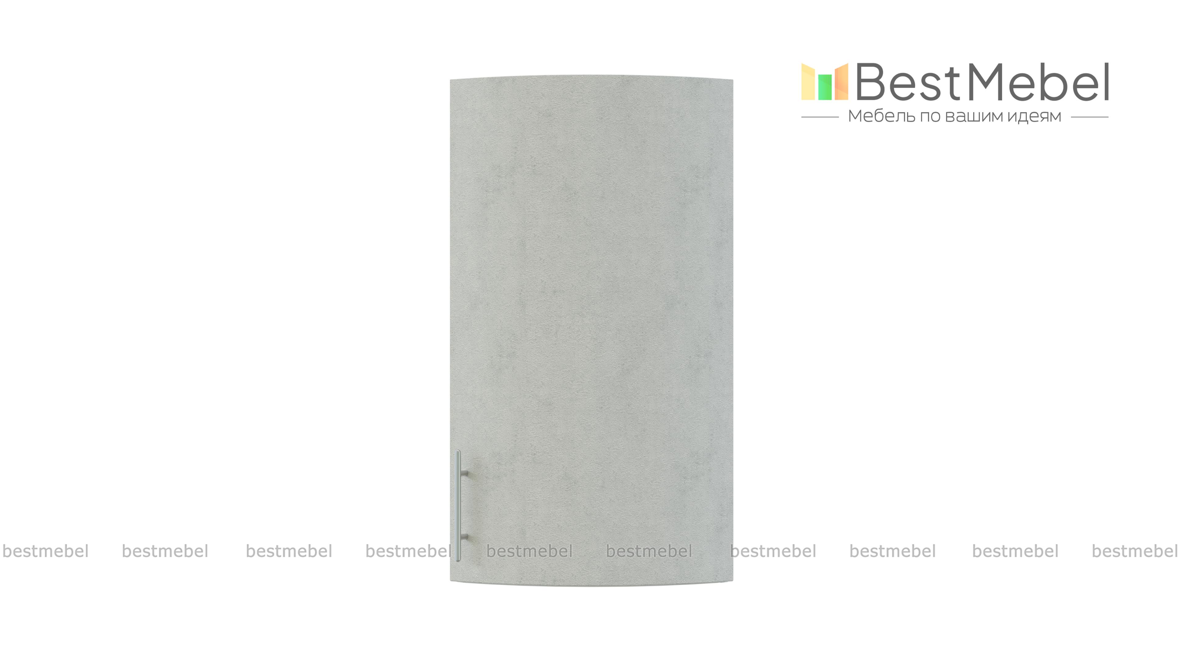 Шкаф верхний радиусный торцевой Оля BMS - Фото