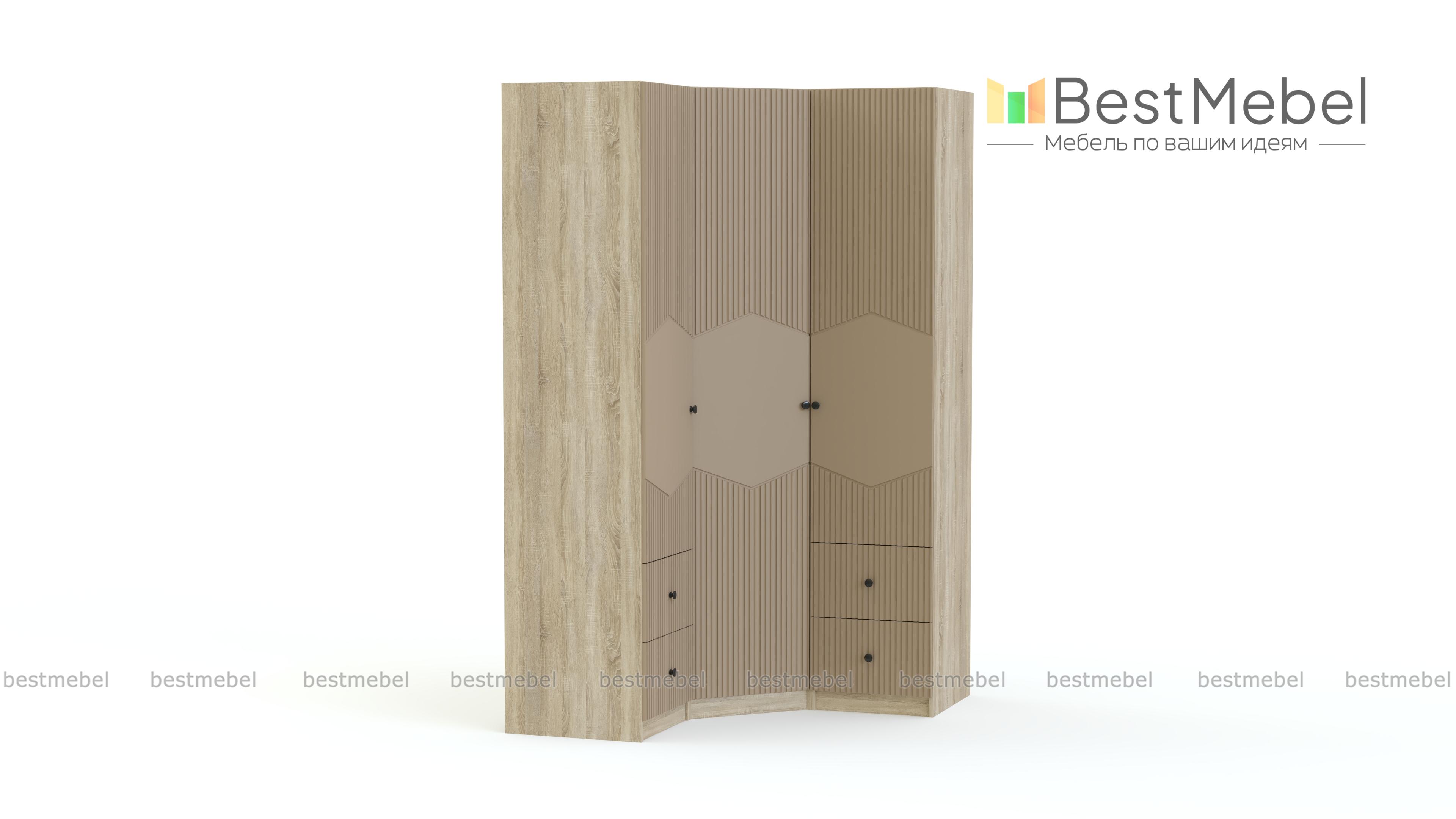 Шкаф угловой Клэр 9 BMS - Фото