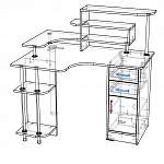 Схема сборки Стол угловой компьютерный Ханна-10 BMS