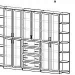 Чертеж Шкаф книжный Фарфор 4 BMS