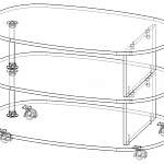 Чертеж Стол журнальный СЖ  BMS