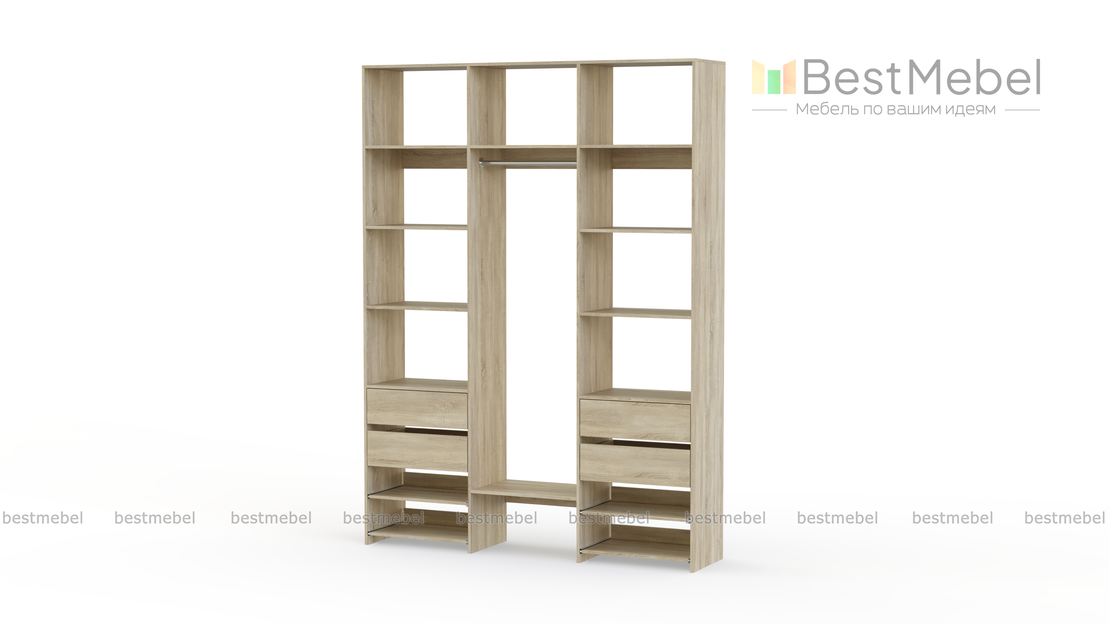 Стеллаж для одежды Мирта 94 BMS