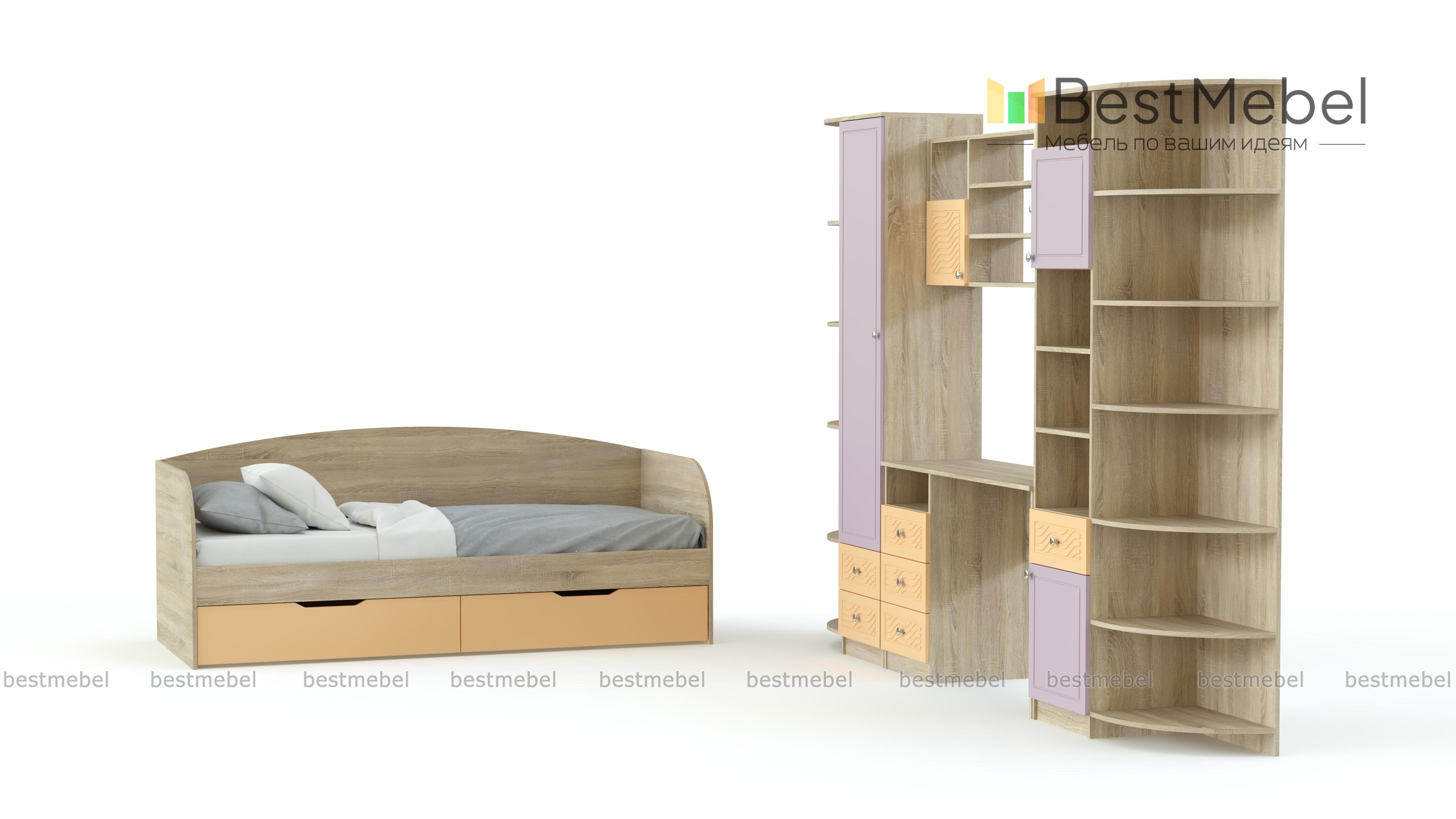 Модульная детская Акварель 3 BMS - Фото