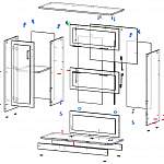 Схема сборки Тумба для белья Акела 6 BMS