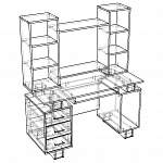 Схема сборки Компьютерный стол Рональд-55 BMS
