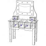Схема сборки Туалетный столик с подсветкой Глэм 2 BMS