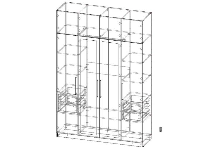 Распашной шкаф Вилета 8 (1700х2500х500)