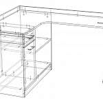 Схема сборки Компьютерный угловой стол Коллаж BMS