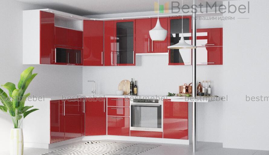 Кухонный гарнитур с барной стойкой Блеск-14 BMS - Фото