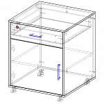 Чертеж Офисная тумба подкатная ТВ-30 с замком BMS