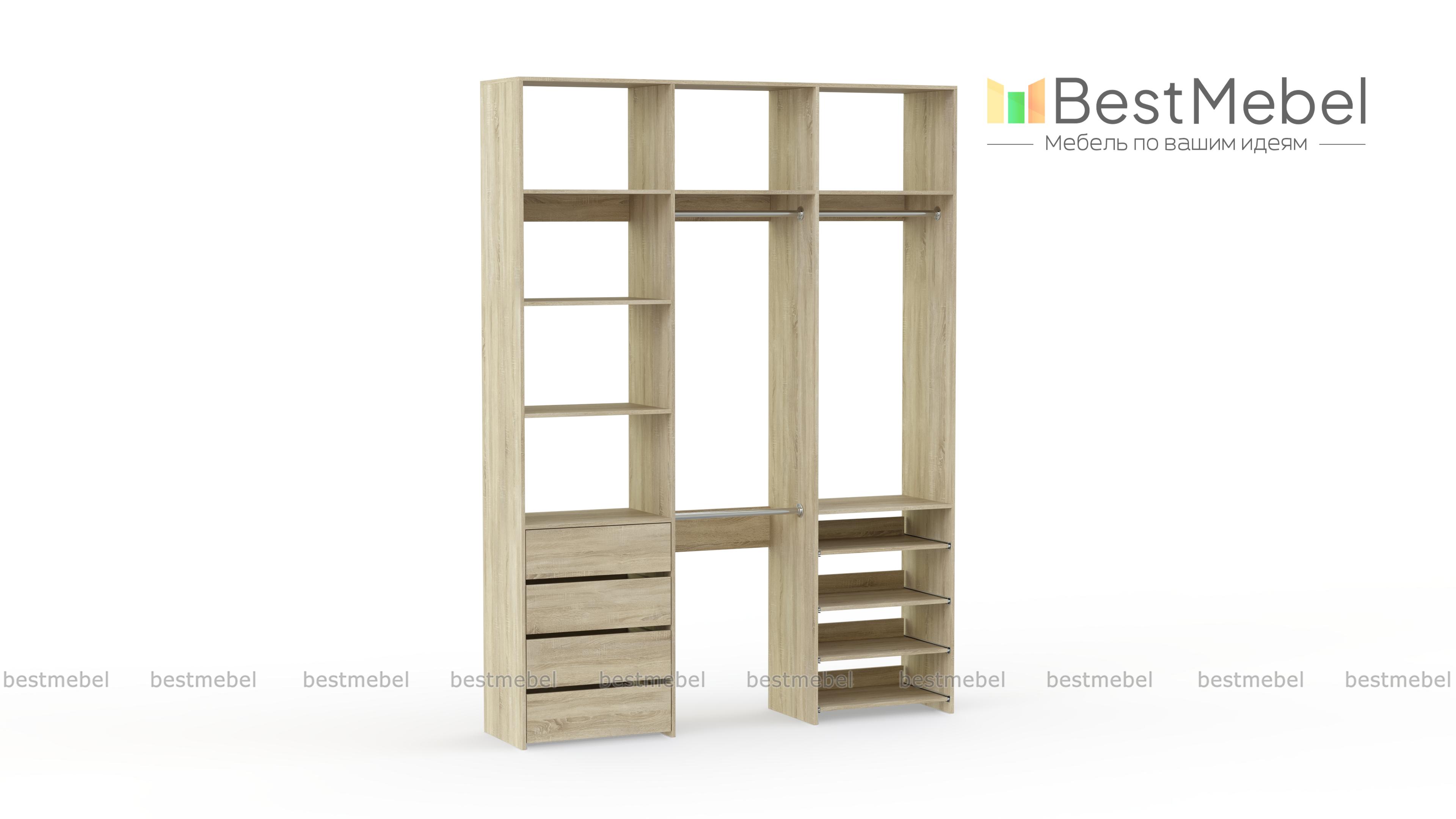 Стеллаж для одежды Мирта 88 BMS - Фото