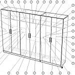 Чертеж Шкаф распашной Лондон 6 BMS